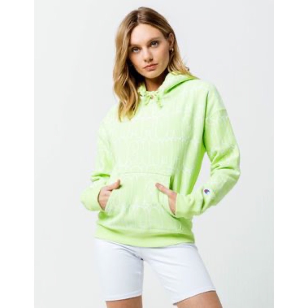Champion Bubble Letter Hoodie Reverse Weave - Picture 3 of 11